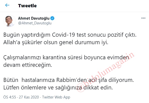 ahmet davutoğlu twitter