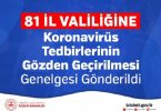 Bakanlık Yeni Tedbirlerle İlgili Genelge Yayınladı